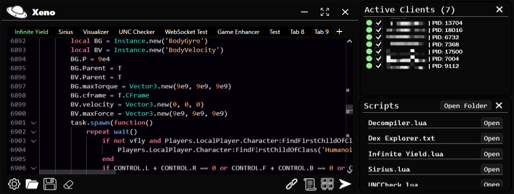 Showcase of a script executor interface